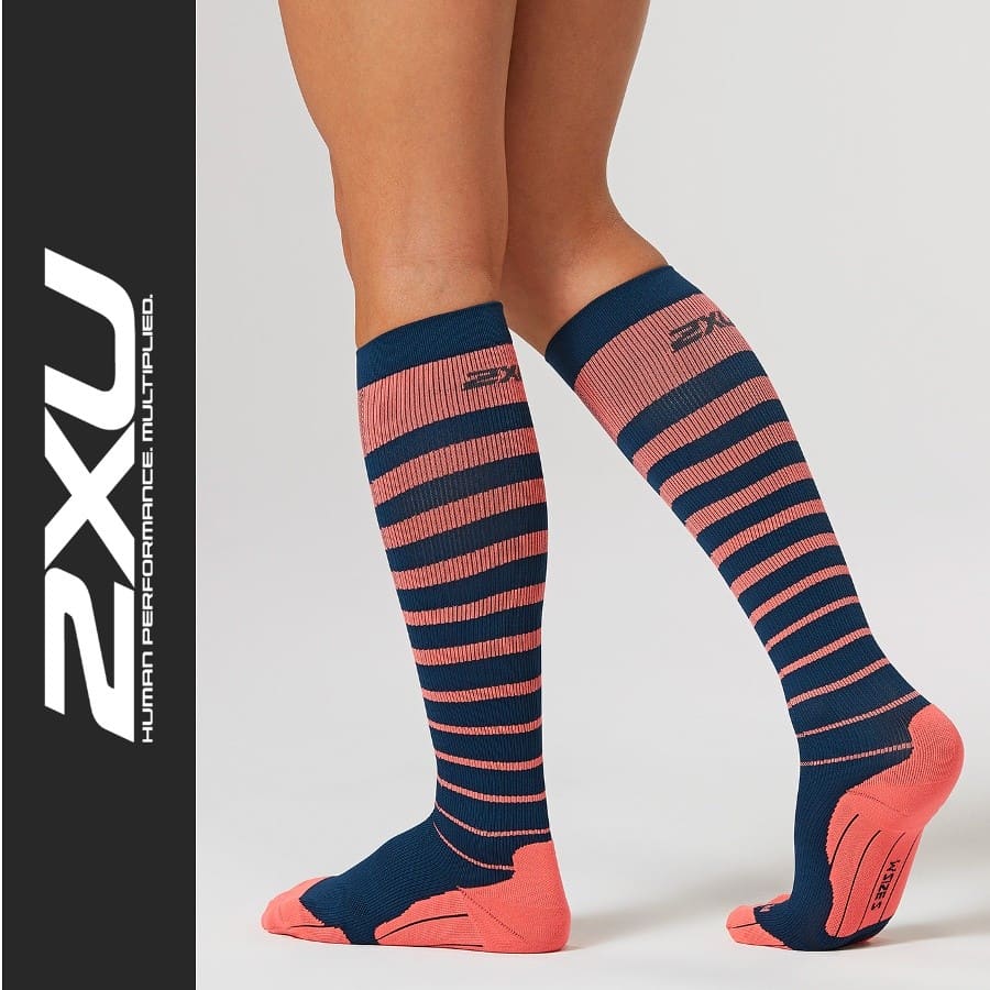 WA4008_1.jpg Striped Run Compression Socks