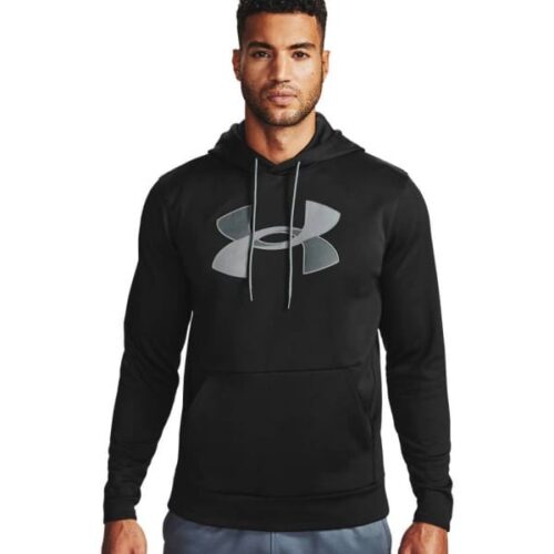 bluza męska z kapturem under armour af big logo hoodie czarna