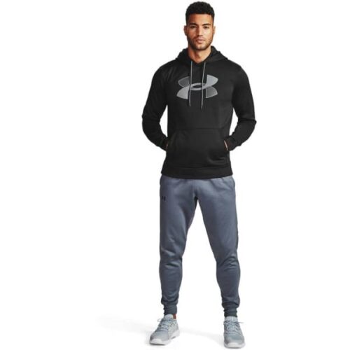 bluza męska z kapturem under armour af big logo hoodie czarna przód