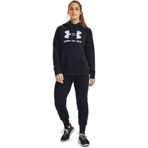 damska bluza z kapturem under armour rival fleece logo hoodie przód