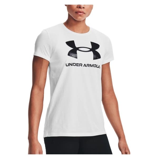 koszulka-damska-under-armour-live-sportstyle-graphic-biala koszulka damska under armour live sportstyle graphic biała czarne logo