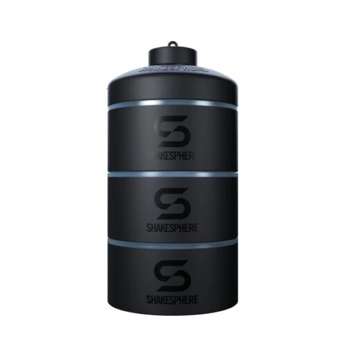 pojemnik na suplementy w proszku shakesphere 85g niebieski czarne logo